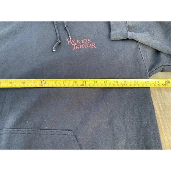 Woods Of Terror Black Hoodie Size L Greensboro NC 2022 31 Years Haunted House - Picture 5 of 7